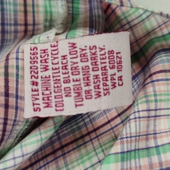 PANHANDLE Slim Western Button Down Pink/Purple/Green Paid Top, Size Medium - Picture 10 of 11